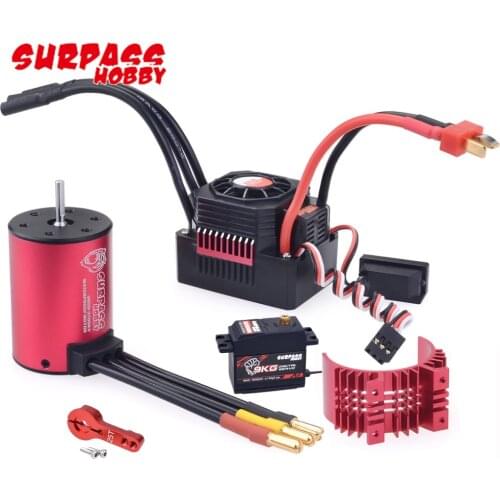 Surpass Hobby Waterproof 3660 2600KV/3500KV Brushless Motor With 60A/80A 2-3S Brushless ESC For RC 1/10 Car Truck Buggy Off-road