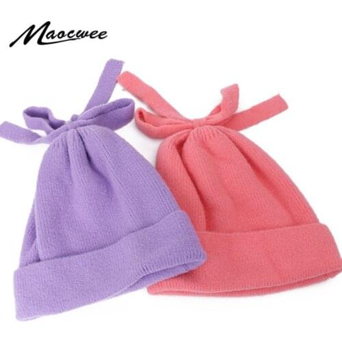 Winter Autumn Knitted Beanie Hat Women Bow Cindy Color Cap Hip Hop Windproof Soft Wool Thick Warm Gorro Fashion Gilrs Ski Caps
