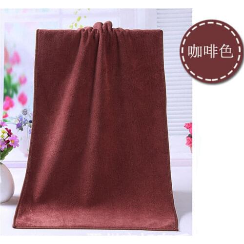 1PC Microfiber Absorbent Dry Bath Beach Towel Face Towel Car Wash Towel Shower Bath Towel Cloth Solid Color Home Bathroom Tools
