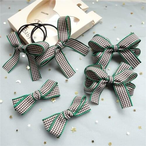 2/3PCS Girls Cute Cartoon Ribbon Bow Hair Accessories Set Hair Clips Barrettes Kids Elastic Hair Bands Fashion Hair Ornament New