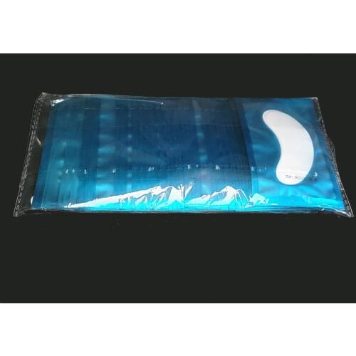 200pairs/pack Eyelash Extension Paper Patches Grafted Eye Stickers Eyelash Under Eye Pads Eye Paper Patches Tips Sticker blue