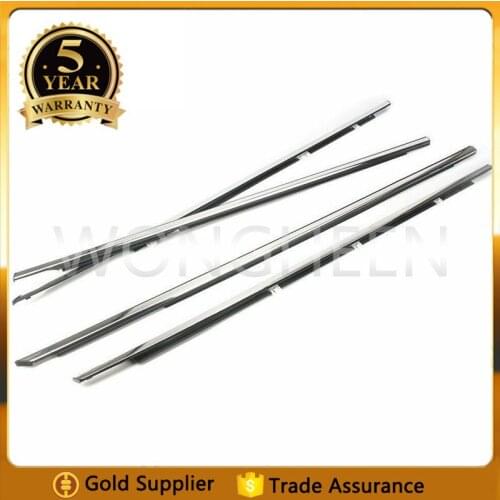4PCS C hrome Weatherstrip Window Moulding Trim Seal Belt 72910-TA0-A01 For 2008 2009 2010 2011 2012 Honda Accord