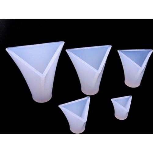 U90E 5Pcs Pyramid Silicone Molds Resin Casting Molds Cone Epoxy Resin Orgone Pyramid Molds Silicone Jewelry Making Tools