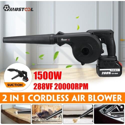 MUSTOOL 1500W 2 In 1 Cordless Electric Air Blower Blowing Suction Leaf Blower PC Cleannig Dust Collector For Makita 18V Battery