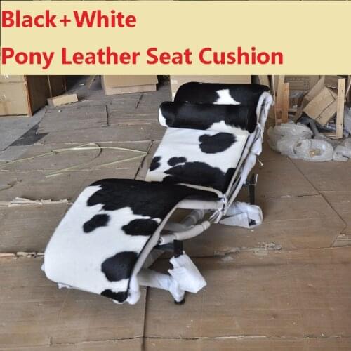 Free shipping U-BEST black+white pony leather cushion seat pad,designer pony cover cushion with headrest
