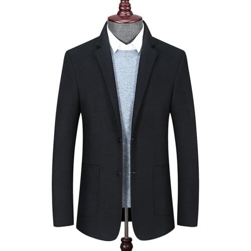 Plus size 8XL 6XL 5XL 4XL Classic Autumn Winter Casual Men Wool Coats Warm Jackets Slim Single Button Outwear Solid Overcoats