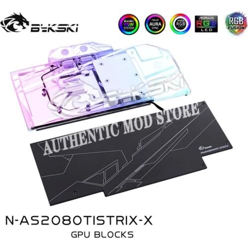 Bykski N-AS2080TISTRIX-X Full Cover GPU Water Block For ASUS ROG STRIX GTX2080TI O11G GAMING Graphics Card,VGA Block,GPU Cooler
