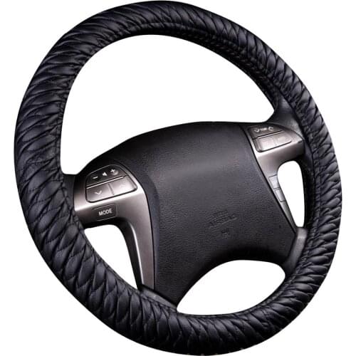 Car-pass Car Steering Wheel Cover PU Leather Fashion Automobiles Interior Accessories Anti-Slip Odor Fit for 38CM Diameter