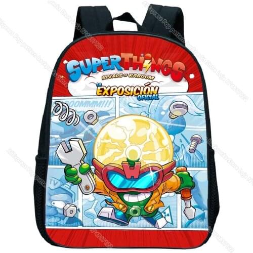 Kids Superzings 7 Kindergarten Mini Backpack Toddler Superthings Power Machines Rucksack Mochila Children Cartoon Anime Knapsack