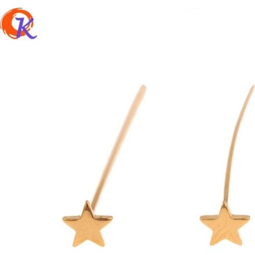 Cordial Design 100Pcs 5*40MM Jewelry Accessories/DIY Making/Star Pin Shape/Genuine Gold Plating/Hand Made/Earring Findings