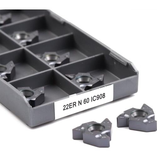 10pcs 22ER 22IR N60 N55 IC907 IC908 CNC Lathe Processing tool Thread Insert Carbide Cutting Blade high grade Thread Turning Tool
