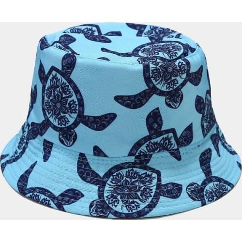 New Women Animals Double Sided Embroidery Spring Autumn Bucket Hat Foldable Sun Hat Cap Hip Hop Fishing Cap Outdoor Hat Cap