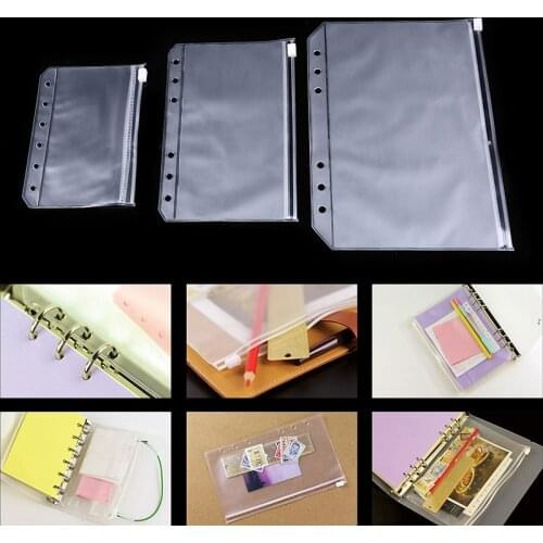 3/4pcs A5 A6 A7 Non-Smell Zip Book Paper File Folder Document Bag Rectangle Filing Product Pocket Folder Office School Supplies