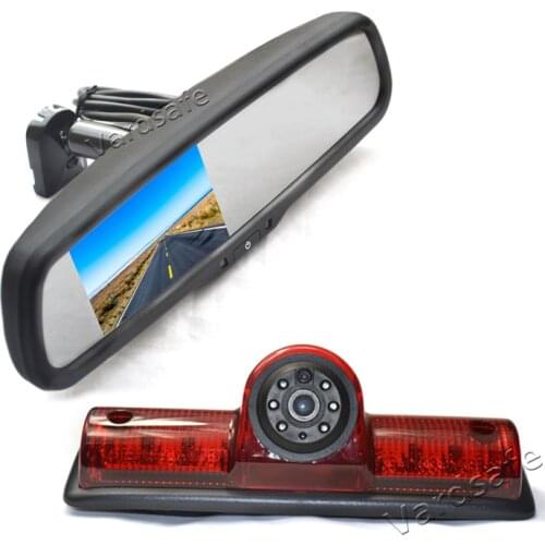 Vardsafe VS503R Parking Reverse Backup Camera & Replacement Rear View Mirror Monitor for Nissan NV 1500 2500 3500 Van