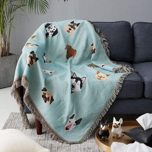 Dog printed sofa chair blanket home decor throw blanket cover for beds , folding blanket for traveling decor blanket cover