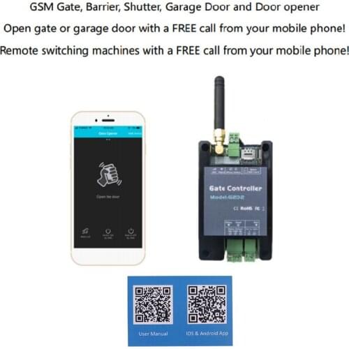2021 New 2G GSM G202 Gate Opener Relay Switch Industrial Machine Switch Access Controller Remote Control Door Opener Free Call