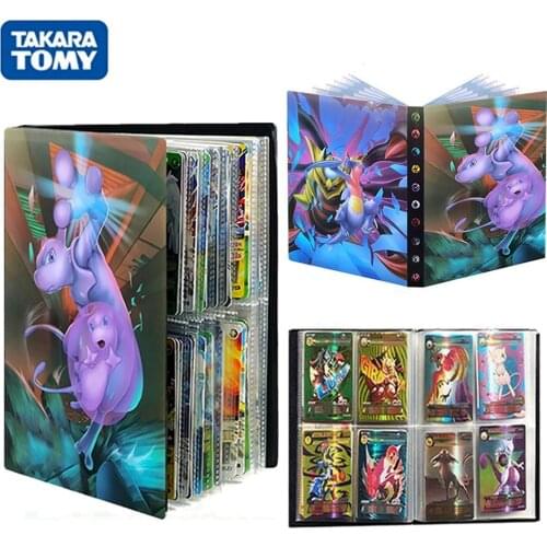 TAKARA TOMY 240Pcs Pokemon Cards Album Book Cartoon Anime Kawaii Mew Pikachu Binder Game Card GX VMAX Collection Folder Toys Kid