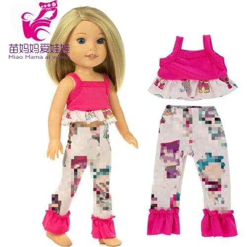 Shirt tousers fits 14.5 inch Wellie Wishers doll clothes Camille Ashlyn Kendall 38cm 40cm sharon nancy dolls dress