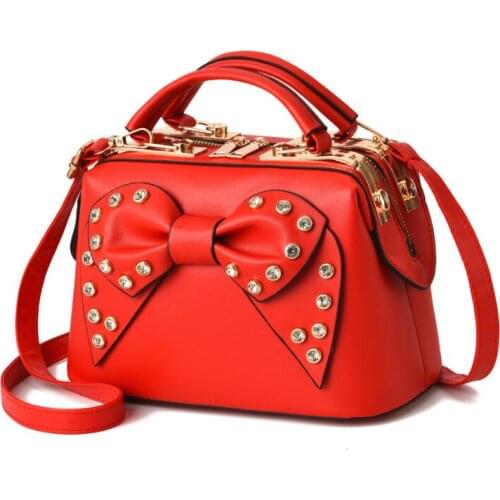 Bowknot Decorated Womens Bag 2021 New Fashion Handbag Womens Shoulder Bag Womens Square Messenger Bag Sac A Main Femme