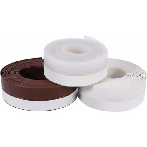 Window Door Sealing Strip Silicone Rubber Draught Excluder Strip Sealing Tape for Window Door Sealing Translucent/Brown/White