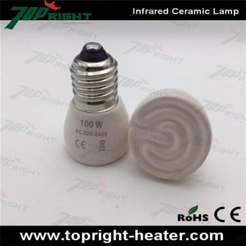 43x58mm 220-240v 100w good quality infrared ceramic lamps for poultry