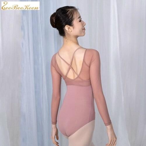 Adult sling dance practice bodysuit air Yoga open back Ballet Gymnastics Dance wear lycra spandex leotard For women