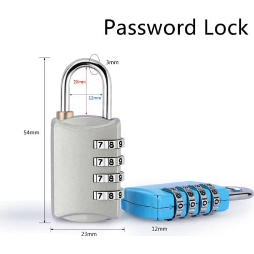 Combination Lock Padlock Multicolor Metal Luggage Padlock4 Digit Luggage Combination Lock Password Lock For Baggage Gym Locker