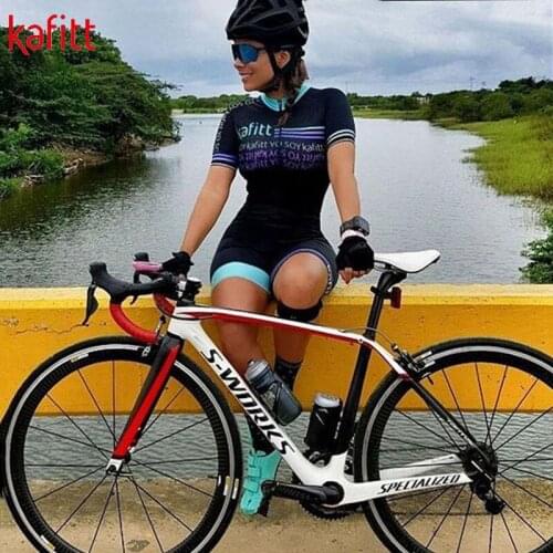 Kafitt Pro team triathlon suit women short sleeve cycling Jersey Skinsuit Jumpsuit Maillot cycling Clothing cycling setgel