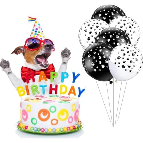 10pcs/lot 12 in Paws Print Dog Latex Balloons Birthday Party Holiday Balloons Patrolling Toys Deco baby shower Party Supplies
