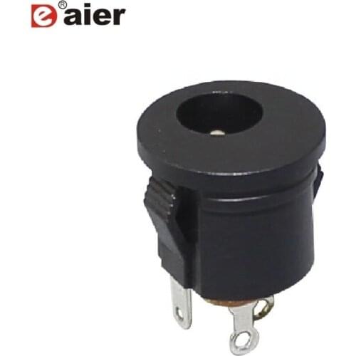 100PCS DC-022K 2.0MM bayonet panel mount audio black/white DC JACK