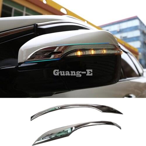 For Ford EDGE 2015 2016 2017 2018 Car Body ABS Chrome Back Rear View Rearview Side Mirror Cover Sticks Trim Frame Lamp Hood 2pcs