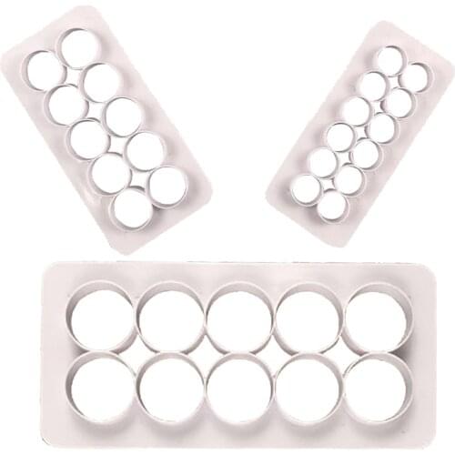 3Pcs Cookies Bread Cream Dessert Cutting Fondant Birthday Cake Decorating Biscuit Printing Mold Kitchen Baking Embossing Tools