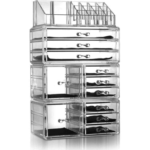 4 pieces / set of transparent plastic cosmetic shelf180821103