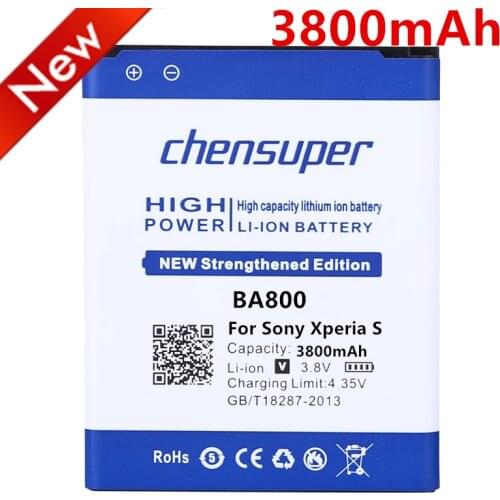 New 3800mAh BA800 Battery For Sony Xperia S LT25i Xperia V LT26i For Sony Xperia Arc HD Xperia V LT25i
