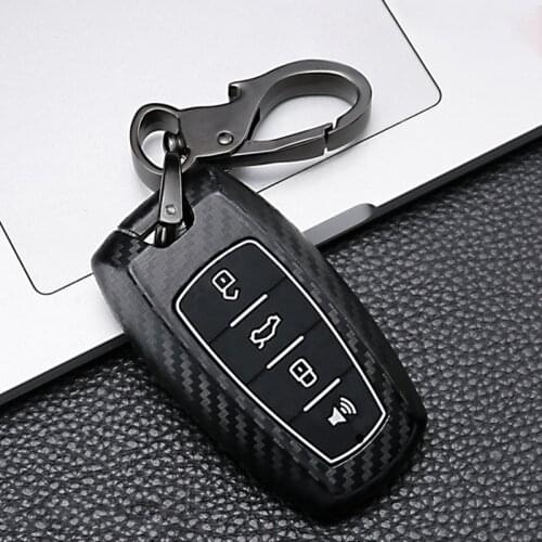 ABS Carbon Fibe Car Remote Key Cover Case For Great Wall Haval/Hover H6 H7 H4 H9 F5 F7 H2S F7X Smart Key Accessories Keychain
