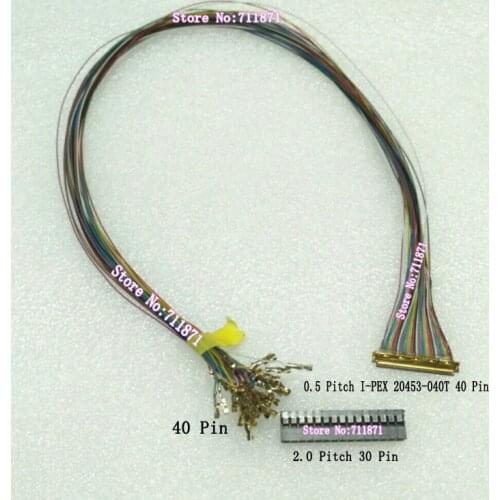 Custom 0.5 Pitch 40P I-PEX 20453 040T LVDS Screen Cable Line Full cables 40Pin Custom Lcd screen Line IPEX 40P Screen cable