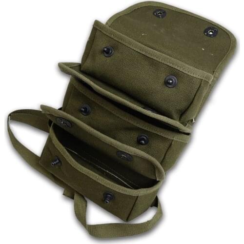 WWII WW2 US ARMY COMBINATION KNAPSACK AMMO 3 POCKET POUCH TOOL KIT OUTDOOR BAG
