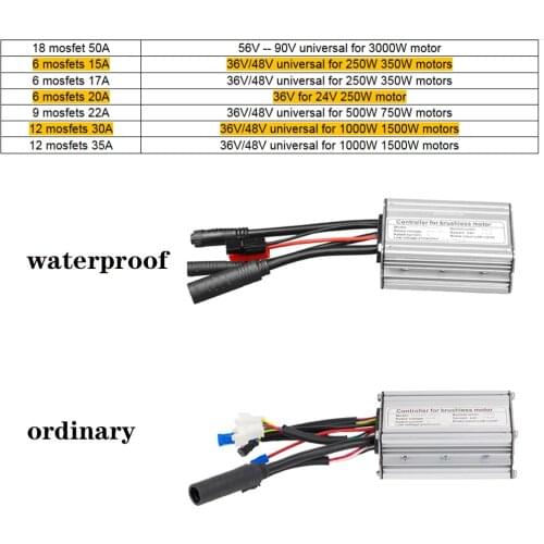 KT 36V- 72V 250W- 3000W Electric Bicycle Brushless Motor Controller DC Controller Electric Scooter e bike Motorcycle Accessories