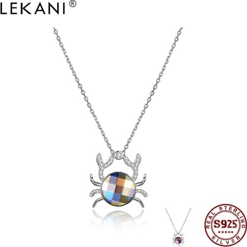 LEKANI Creative Animal Crab Pendant Necklaces Exquisite Austria Crystal Chain Necklace For Women Friends Birthday Party Hot Sale