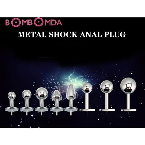 Metal Anal Sex Toy Electric Pulse Shock Anal Plug Massage Prostate Stimulate Anal Butt Erotic Game For Men Masturbation Sex Toys