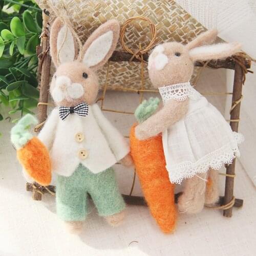 Carrot couple rabbit felt rabbit felt doll newborn photography props neonatal shooting props accessories