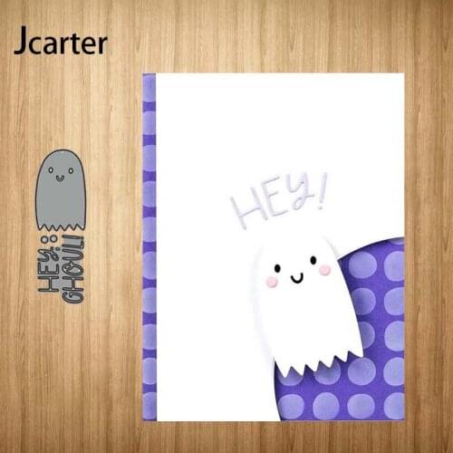 New Design Metal Cutting Dies Ghost Hello Letters Craft Stencil Diy Scrapbooking Handmade Card Make Shape Album Decoration Model