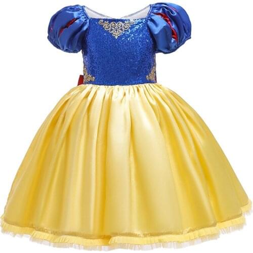 Court style Girls clothes Contrast princess dress for girls Cosplay costume summer 3-10 years children clothes girls dress