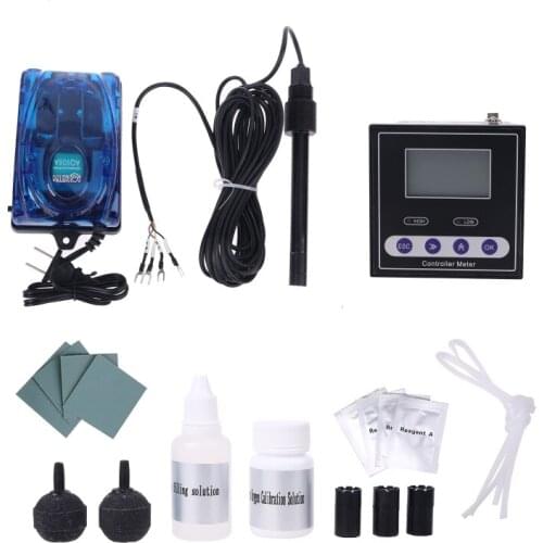 Industrial Online Dissolved Oxygen Monitor Aquaculture Dissolved Oxygen Tester DO Controller Meter with Alarm Dual Relay