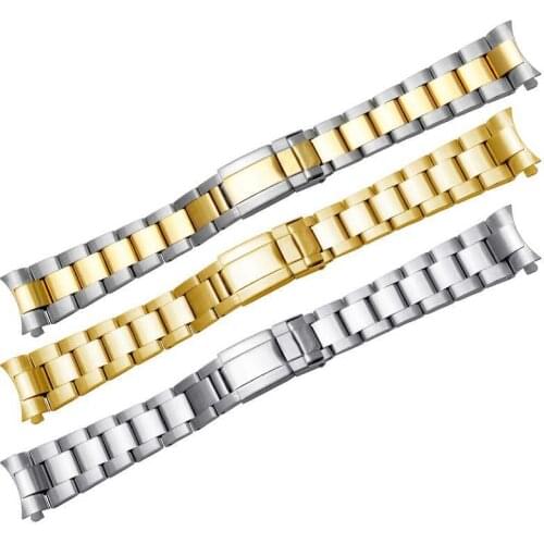 Stainless steel watch band replacement for Rolex Submariner Black Green Water Ghost Daytona Stainless Steel Bracelet 17 20mm