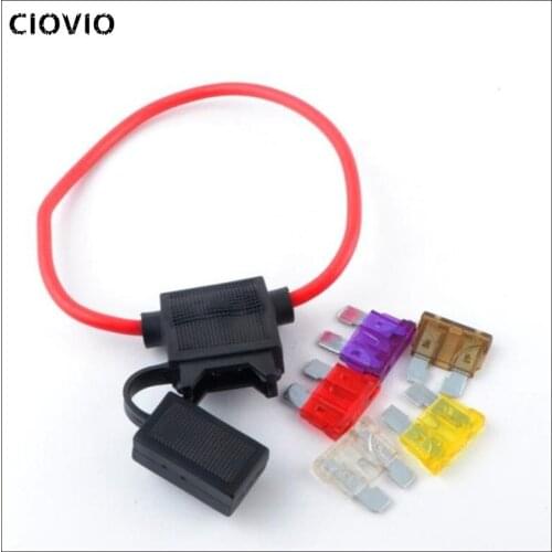 CIOVIO 20pcs medium blade Auto fuse +1pcs waterproof auto Fuse Holder