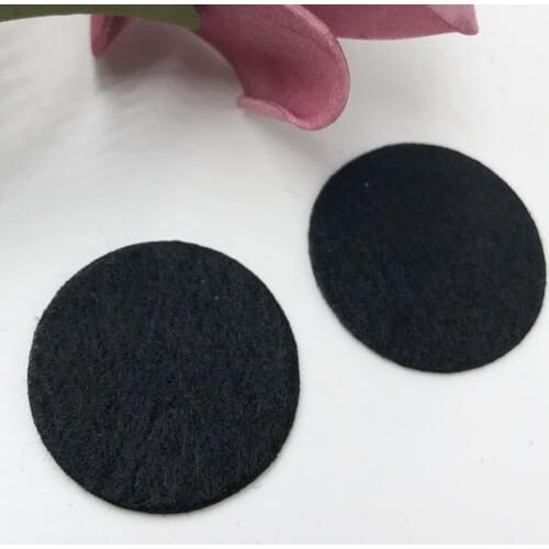 20pcs Felt 35mm Circle Appliques -Black Free Shipping F024