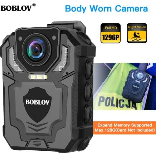 BOBLOV T5 BodyCam 1296P 32GB DVR Recorder Wearable Police Camera jamer Law Enforcement Night Vision Loop Recording Mini camera