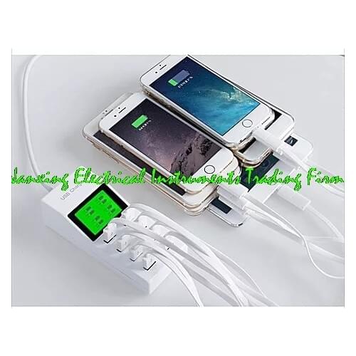 8-port USB quick charger head phone flat panel intelligent display multi-port multi-function mobile phone universal socket 2A