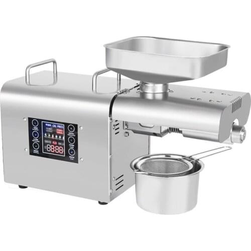 Cold Press Oil Extractor Household Intelligent Temperature Control Oil Press Stainless Steel Automatic Oil Press 110V/220V 750W